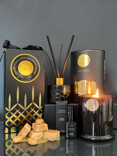 Vanilla Caramel Crystal Reed Diffuser - Small Rooms 100mL