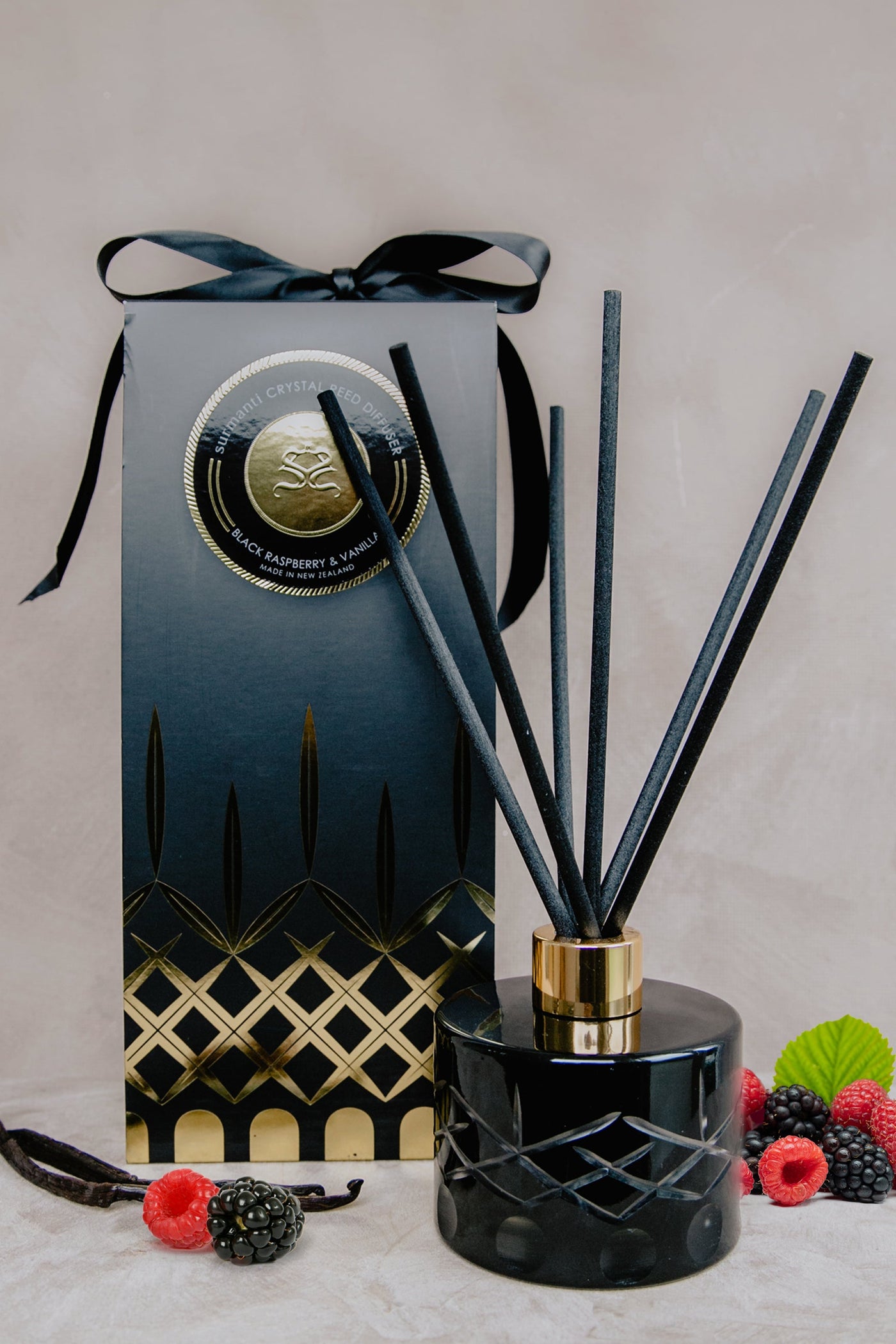 Black Raspberry & Vanilla Crystal Reed Diffuser - Small Rooms 100ml