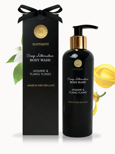 Jasmine & Ylang Ylang Body Wash - Soap Alternative 300ml - Surmanti - Made In New Zealand