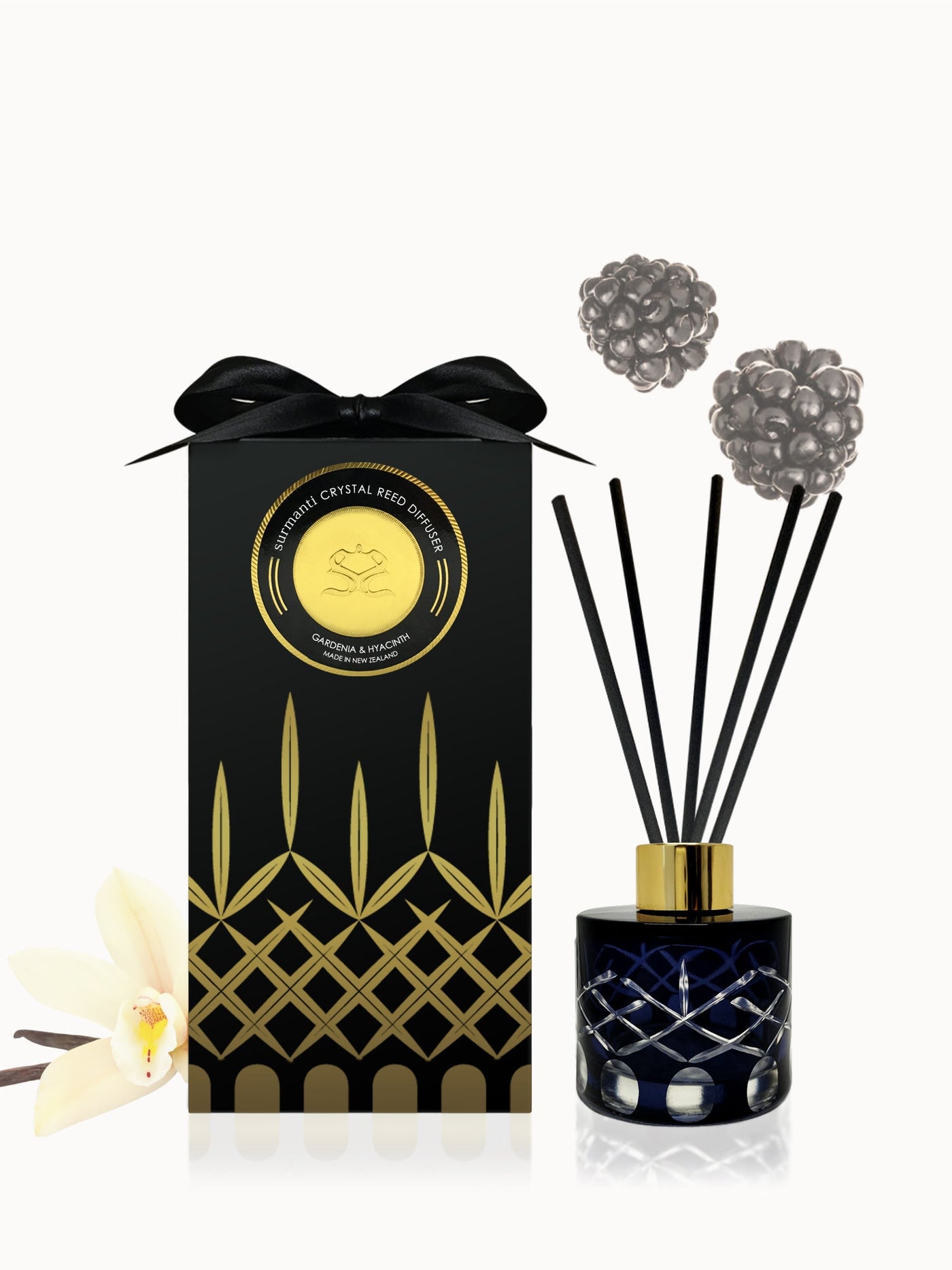 Black Raspberry & Vanilla Crystal Reed Diffuser - Small Rooms 100ml